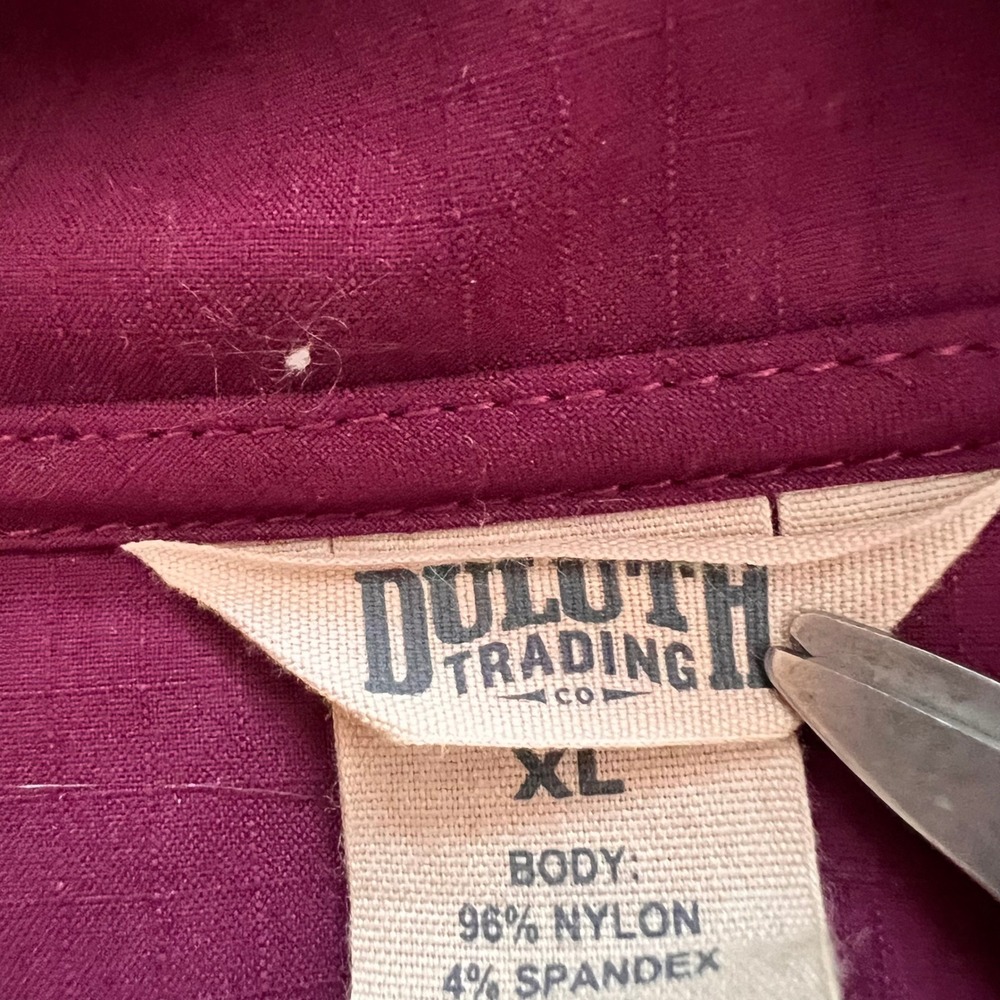 Duluth Trading Co Womens XL Purple Ripstop Utility Fishing Gardening Vest Zip Up - Picture 8 of 15